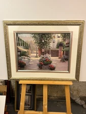 Christa Kieffer, 18X22 Beautifully Framed Print, Bistro Vintage Floral
