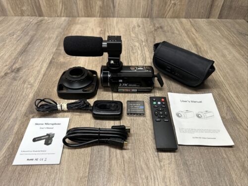 DVC IR 2.7K HD 2688x1520p 36MP Camcorder W/Accessories - Picture 1 of 14