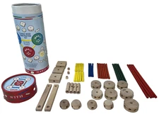Schylling MKT Super Makit Classic Wood Construction Toy, 50 Pieces