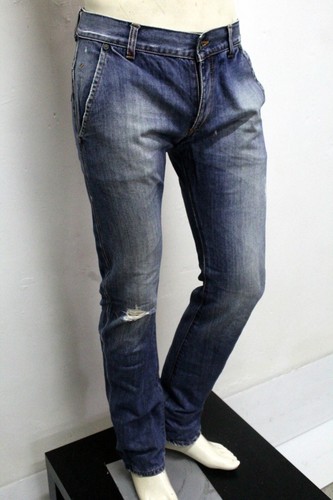 Dondup Jeans Mens Pants Size 32 / 46 Blue Regular Cotton Pants - Picture 7 of 14