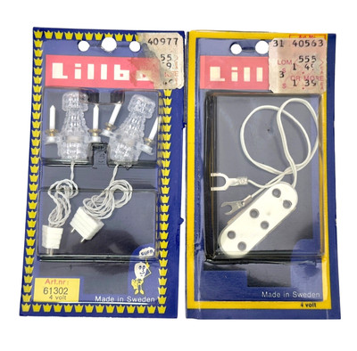 Vintage Lillbo Dollhouse Miniature Wall Sconce & Socket 4 Volt 61302