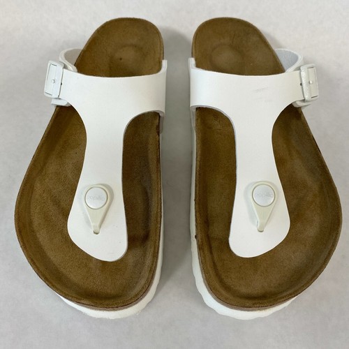 birkenstock gizeh platform white