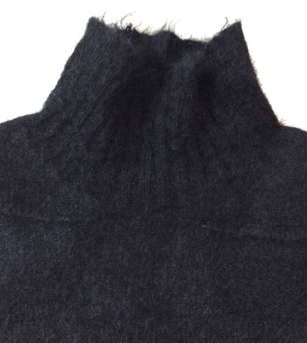 Rick Owens FW13 'Plinth' Black Mohair Turtleneck Sweater Size S Mens - Picture 2 of 8