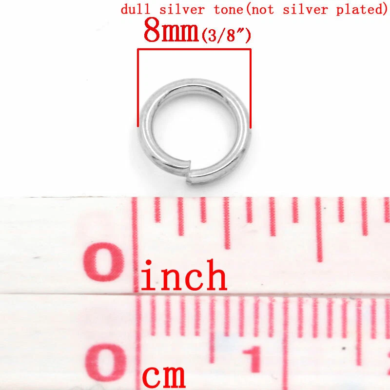 Jump Rings 8mm - 50/100/200 Stainless Steel 16 Gauge 1.2mm Split Jumprings F4557 - Image 2 of 2