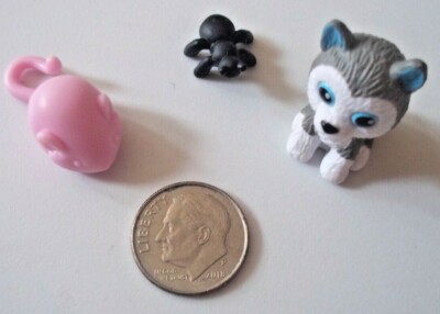 MOUSE, ANT, PUPPY DOG THE LITTLEST PET SHOP Plastic Figure Accessory Hasbro RARE