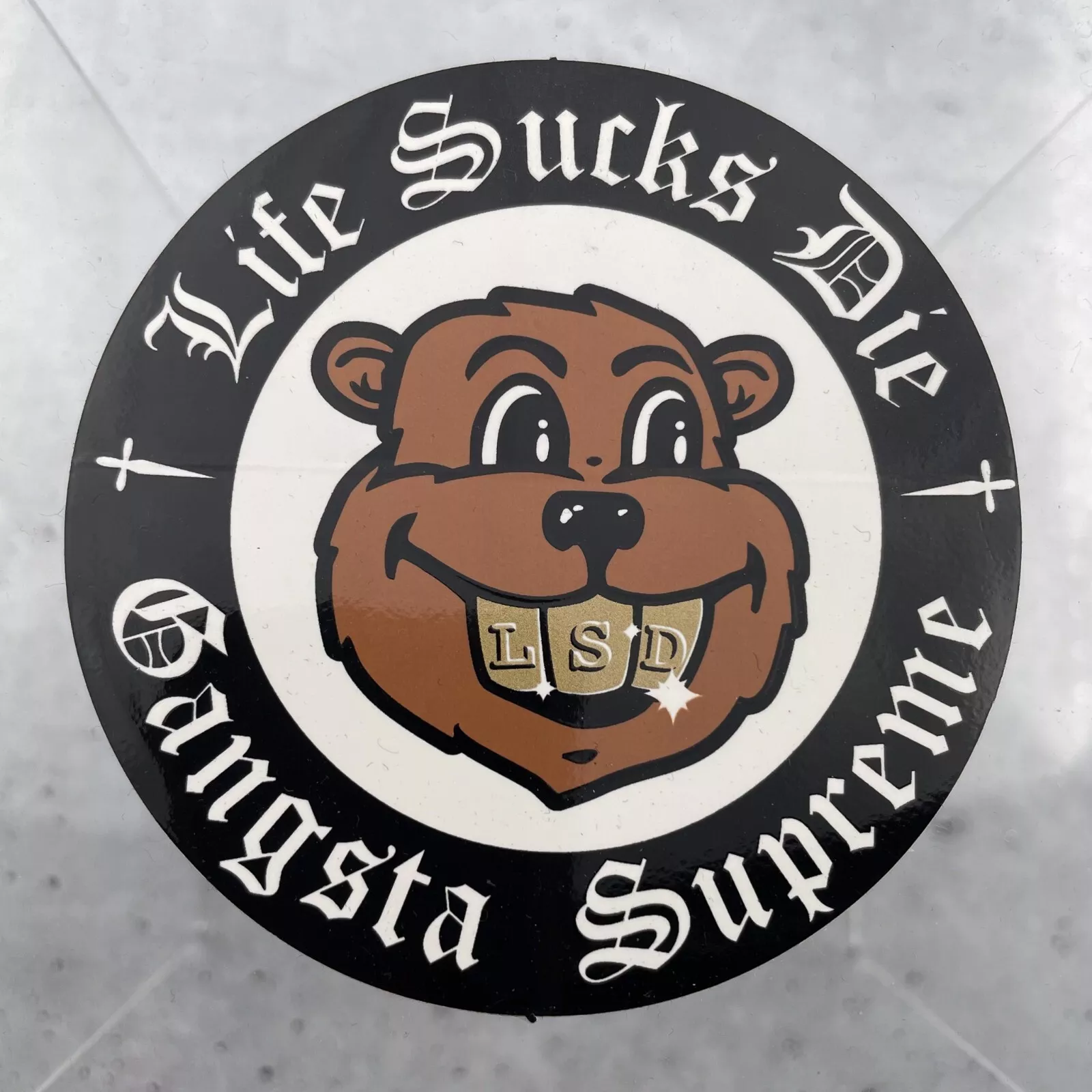 Autocollant décalcomanie LSD Supreme Life Sucks Die 100% accessoires authentiques