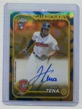 2024 Topps Chrome Gilded Jose Tena Blue Gold Refractor Rookie Auto RC #29/50
