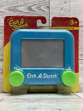 Ohio Art Pocket Etch A Sketch Drawing Toy 2012 Teal With Neon Green Knobs - NEW!