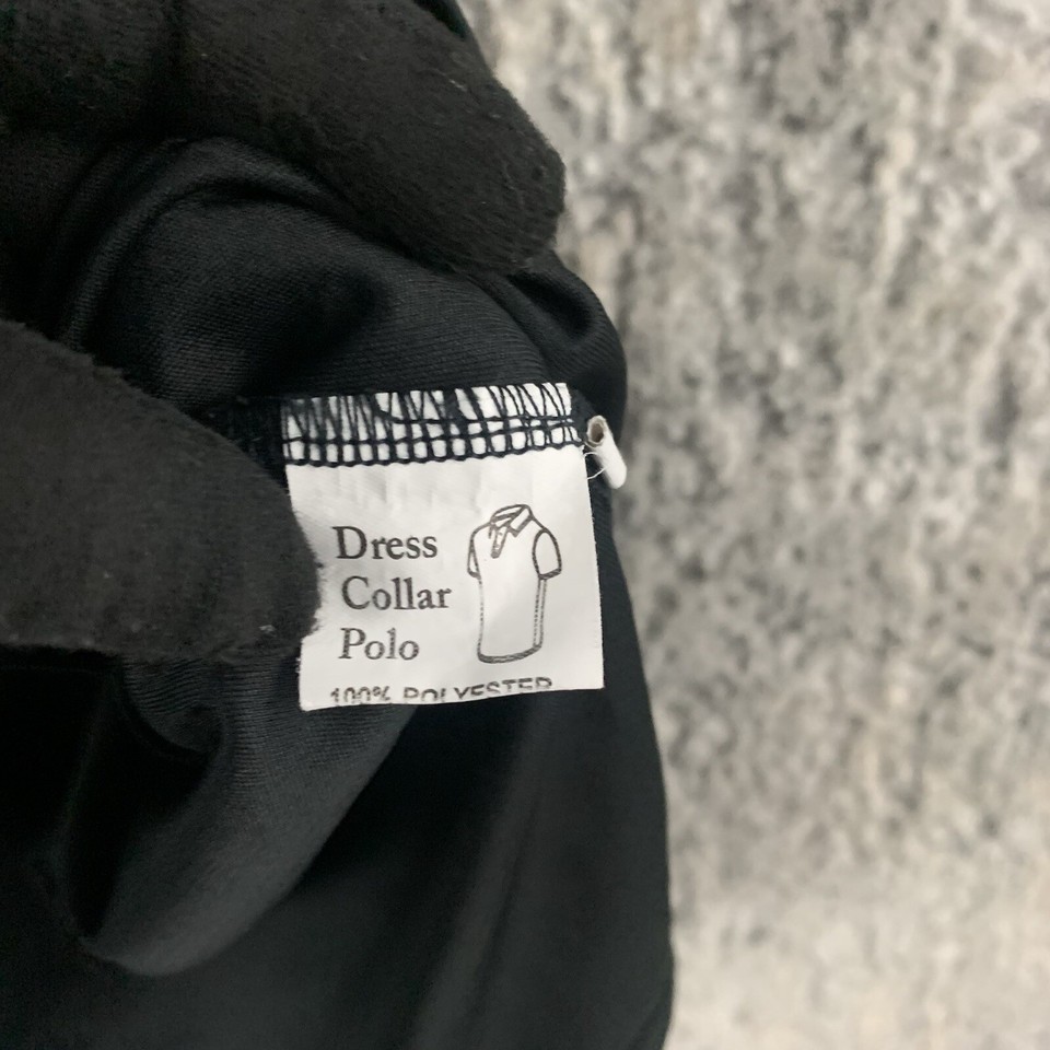 Collars and Co Dress Collar Polo Shirt 3XL Black Short Sleeve Stretch