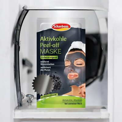 Schaebens Maske Peel-Off Aktivkohle 2x8ml, 16 ml Neu