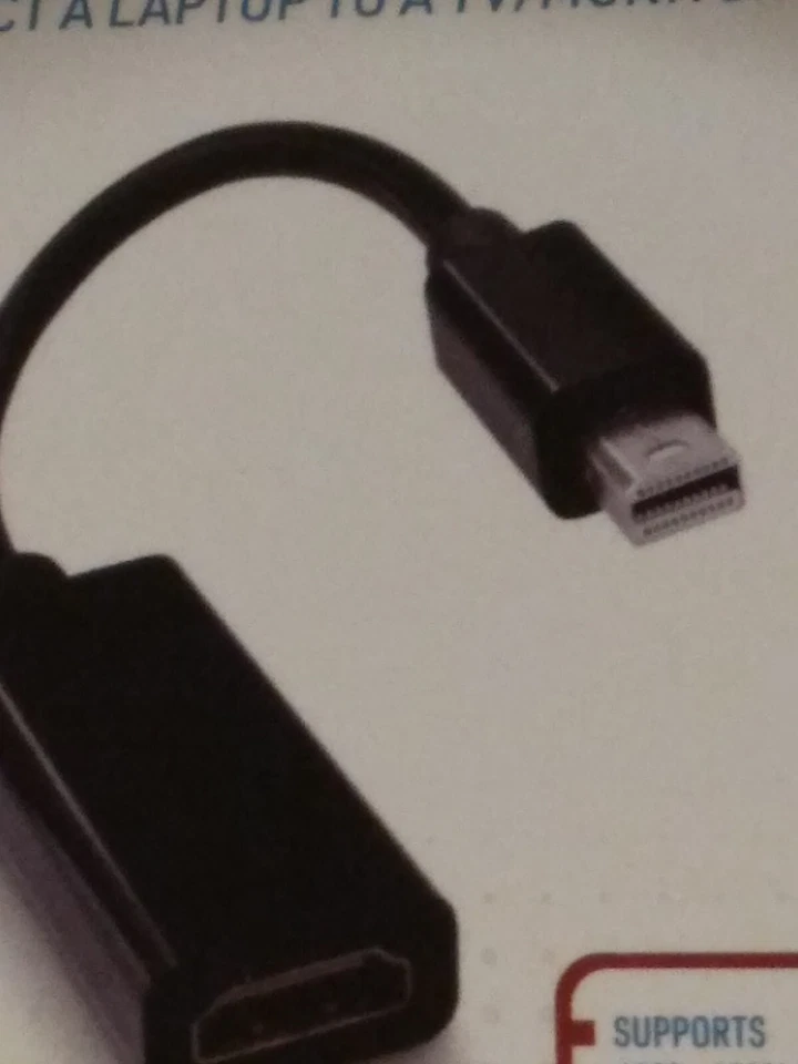 Electronic Necessities 6 Inch Mini Displayport To HDMI Adapter Factory Sealed - Image 2 of 4