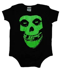 Misfits Neon Skull Romper Infant Bodysuit for Halloween Parties and Theme Events
