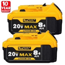 2 PACK For DeWalt 20V 20 Volt Max XR 8.4AH Lithium Ion Battery DCB206-2 DCB205-2