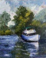 A Quiet Place original Landscape oil painting