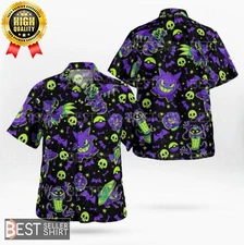 Pokemon Gengar Halloween Pokemon Hawaiian Shirt Pokemon Gifts