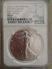 2021 (W) $1 Type 2 American Silver Eagle Landing NGC MS69 Early Releases. Nice!