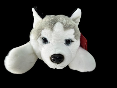 #ad FAO Schwarz Adopt A Pet Husky Dog 15” Blue Eyes New With Tags Adoption Papers $15.83