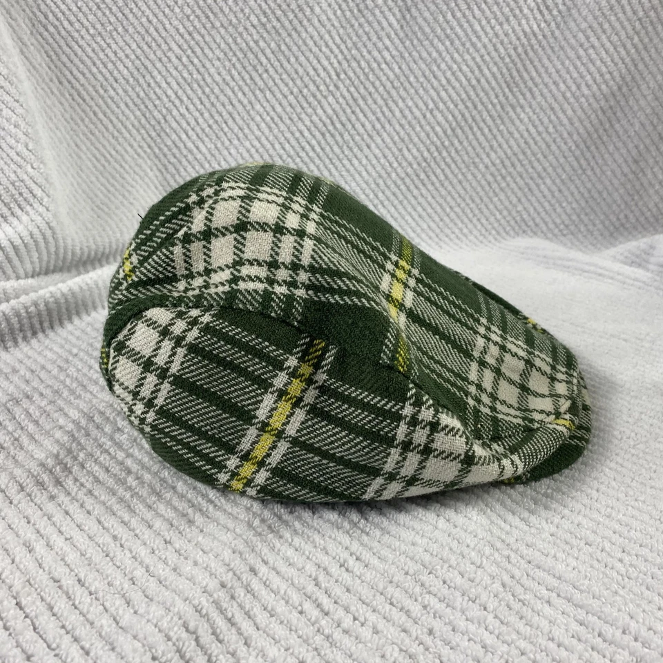 Guinness Hat Cap Fitted Mens Green White Plaid Tartan Flat Cap Ivy Irish Harp - Image 2 of 4