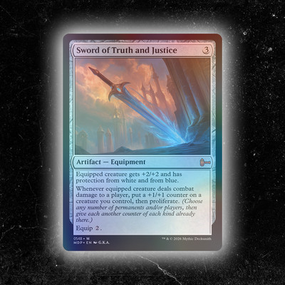 FOIL - Sword of Truth and Justice - Custom MTG Commander / Playtest Card
