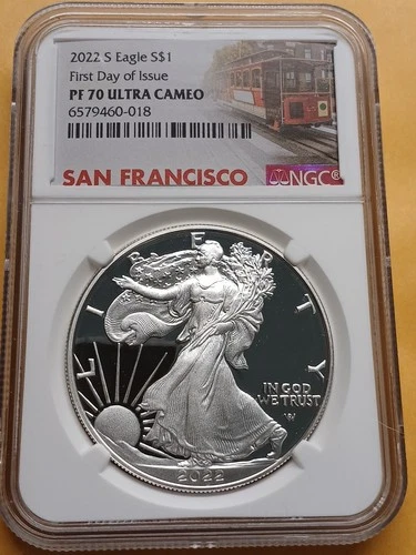 2022 S - Proof Silver American Eagle - NGC PF 70 Ultra Cameo  FDOI