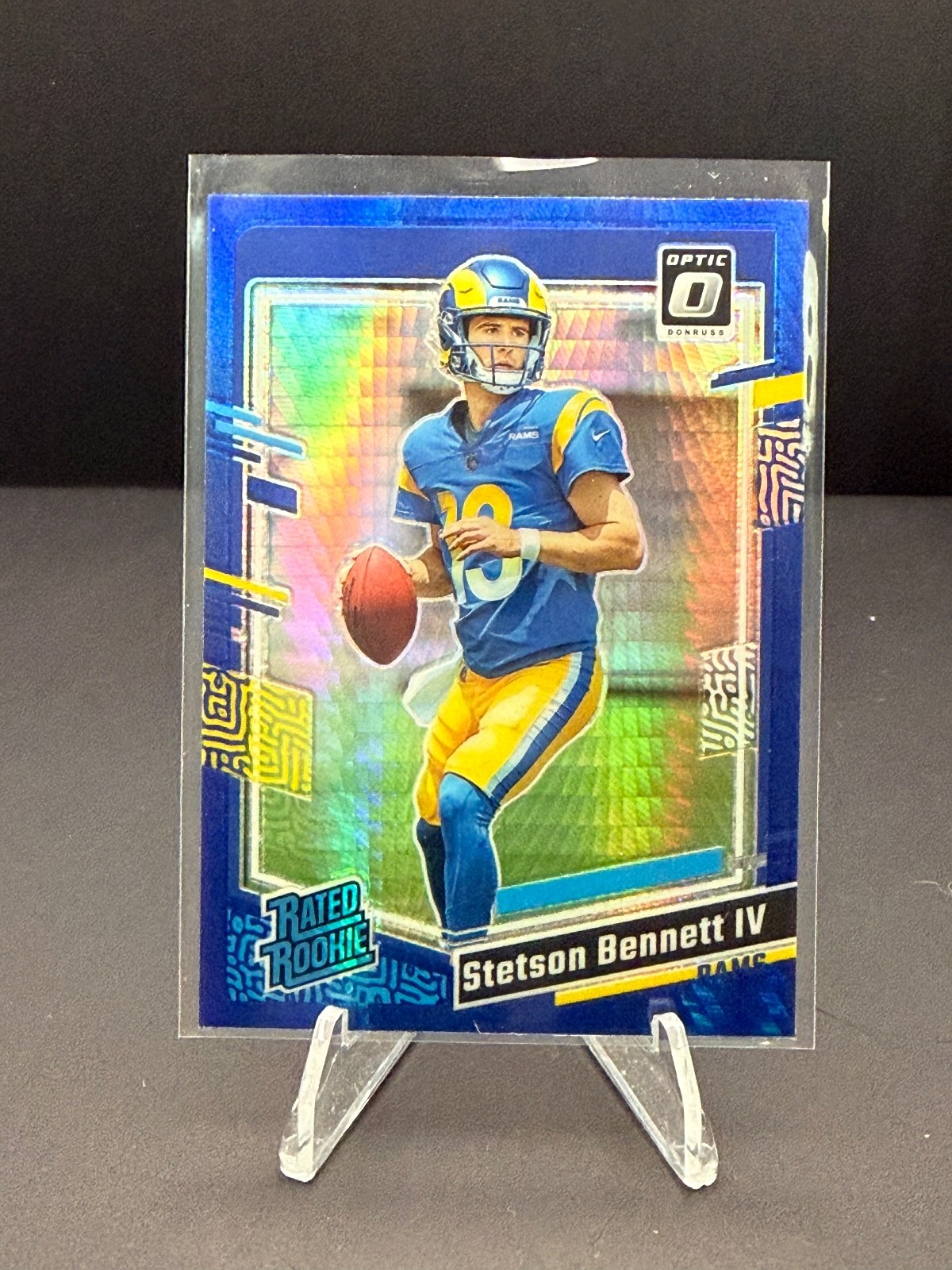 2023 Donruss Optic - Rated Rookie Stetson Bennett #267 Blue Hyper Prizm (RC)