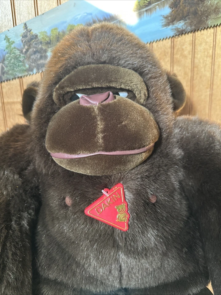 1988 DAKIN TSURUYA Коричневая Горилла Мягкое Животное Плюшевая Обезьяна РЕДКАЯ - Изображение 2 из 4