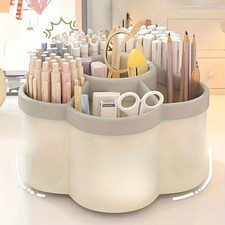 1 Pc 360° Rotating Pen Holder Large Capacity Desk Stationery Organizer