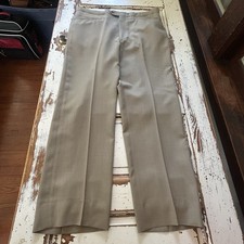VINTAGE 1980's SANSABELT PANTS THE SANSABELT SYSTEM Dress Pants 37" By 30"