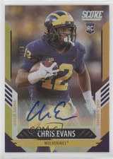 2021 Score Rookies Gold Zone Signatures 19/50 Chris Evans #380 Auto 9r9