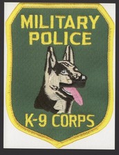 Postal - Parche insignia símbolo cuerpo perro K-9 policía militar