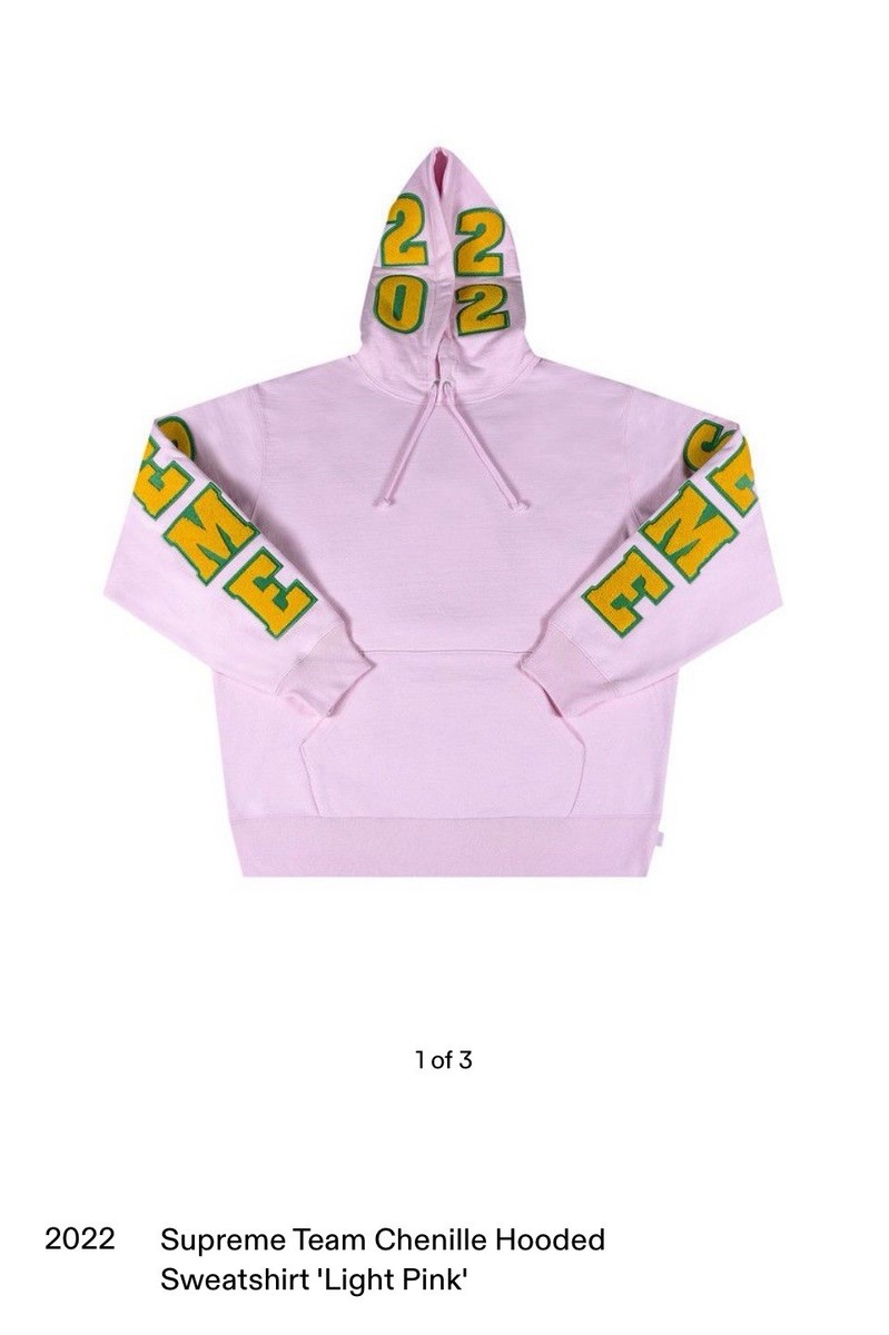 パーカー・フーディ Supreme Team Chenille Hooded Sweatshirt SS 22 WEEK 1 Supreme Team Chenille Hooded Sweatshirt (SS22) - $178