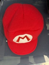 Super Mario Bros Hat Cap Red Fancy Dress Props Kids Adults