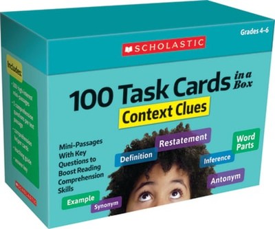 100 Task Cards in a Box: Context Clues by Scholastic: New