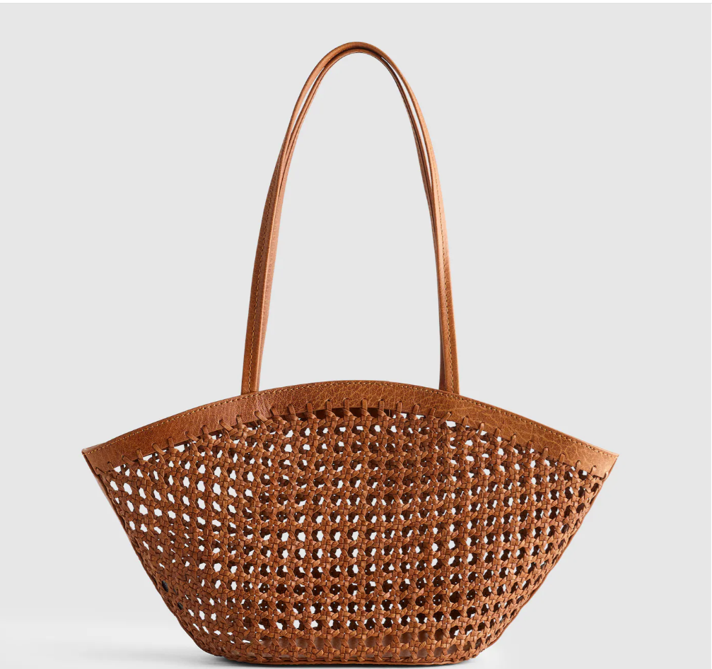 Madewell Caning Tote Bag – Stylish Woven Handbag for Everyday Use