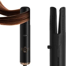 360° Airflow Styler, 1" 3-in-1 Curling Iron & Straightener, Dual Voltage Mankeel
