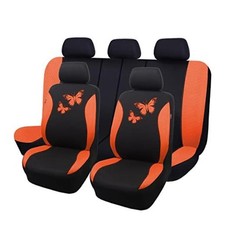 Butterfly Car Seat Covers Ful Set Fashion Universal Lady Woman Full Set Orange