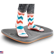 Ergonomic Wooden Wobble Balance Board & Anti-Fatigue Mat - Altostratus Gray