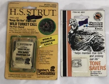 Vintage HS Strut Wild Turkey Call Raspy Old Hen Diaphragm 0816 & Tone Saver NOS