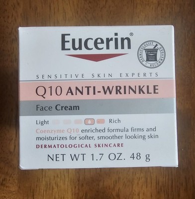 Eucerin Q10 Anti-Wrinkle Face Night Cream, Unscented 1.7 Ounce