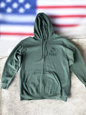 Vintage USMC United States Marine Corp Zip-Up Hoodie Jacket XL EUC Repel Tech