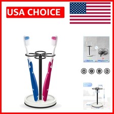 Freestanding Black Toothbrush Holder with Quick Dry Feature for Modern Bathrooms