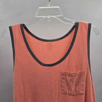 Old Navy Soft Washed Ultra-doux Men's Tank Light Neon Orange XL