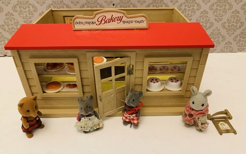 Sylvanian Families Vintage Bakery With Original Box And Figures (L) - Picture 2 of 12