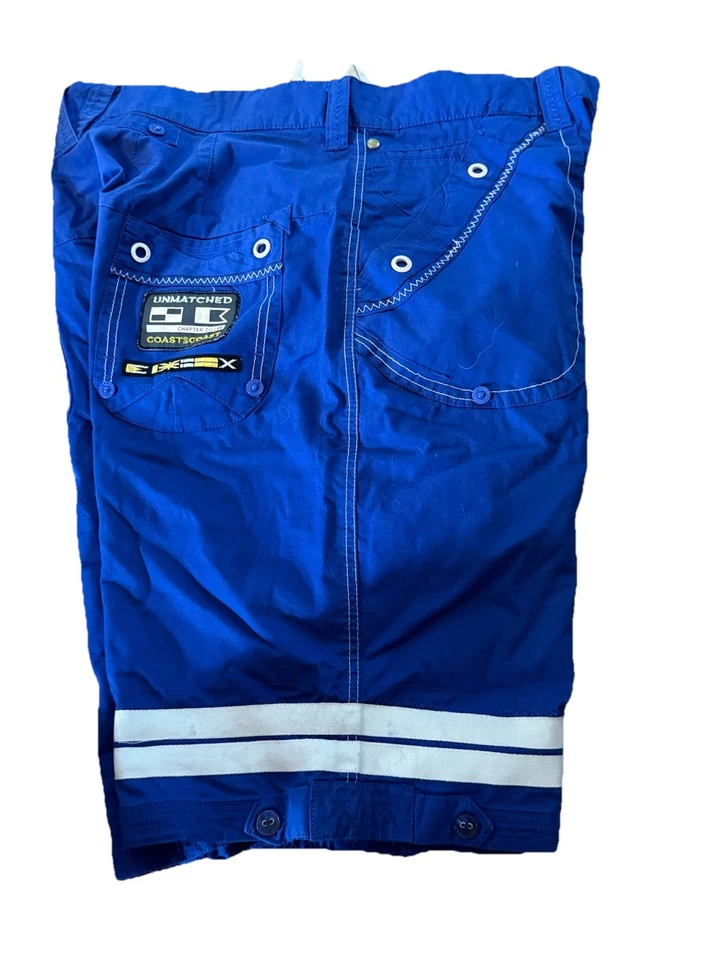 Pantalones Cortos Rare Find Parish Nation Azul Suelto Para Hombre Hip Hop Talla 34 Foto 4 de 4