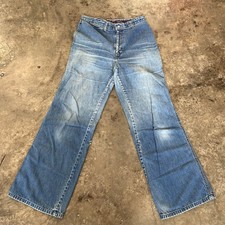 Vintage Levi  s big E bellbottoms flair denim pants 70s Women  s as is 26x27