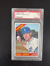 1966 Topps - High # Derrell Griffith #573 Psa 7 Dodgers