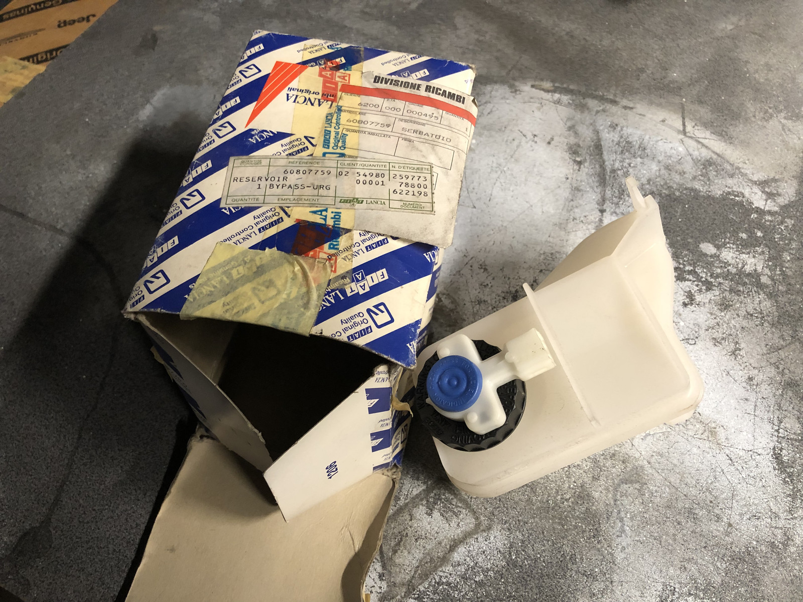 Réservoir frein 60807759 d'origine pour Lancia et Abarth en polymère renforcé
