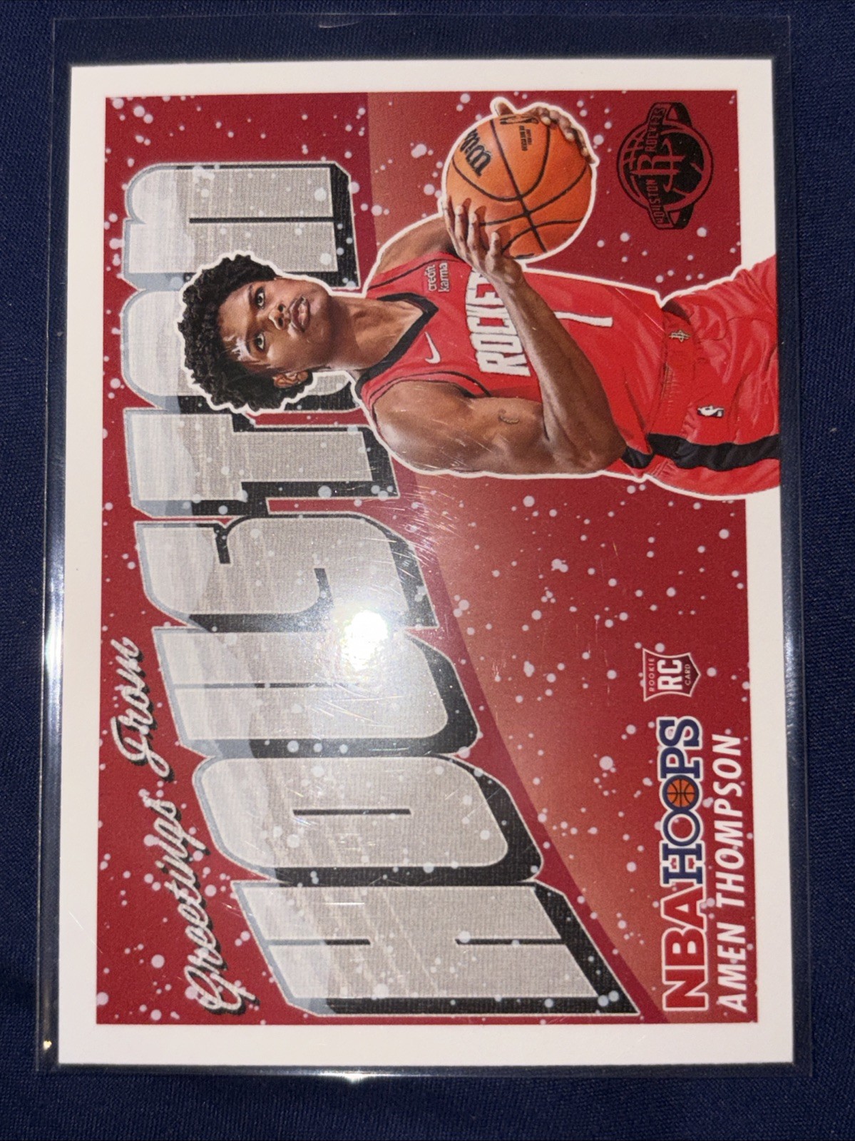 2023-24 Panini NBA Winter Hoops - Rookie Greetings Amen Thompson #8 (RC)