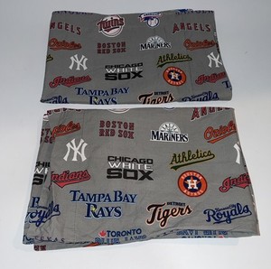 Pottery Barn PB Teen MLB Baseball Team Logo Pillowcase Set Of 2 Standard Size