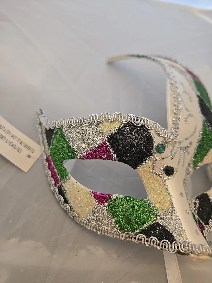 Jester New Masquerade Mask Venetian Costume Ball Prom Halloween Costume Cosplay - Image 3 of 4